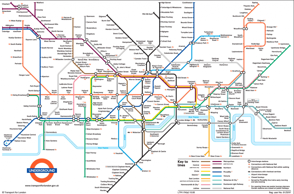 London Underground Map Printable - Hoangduong regarding Printable London Tube Map