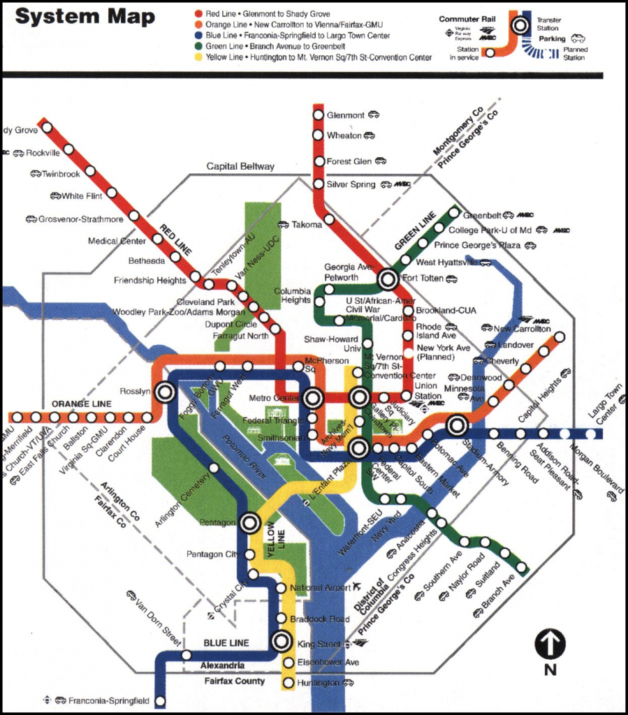 Luv The Metro! Seriously One Of The Easiest Places To Get Around for Printable Washington Dc Metro Map