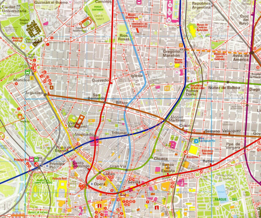 Madrid Map - Detailed City And Metro Maps Of Madrid For Download pertaining to Printable Map Of Madrid