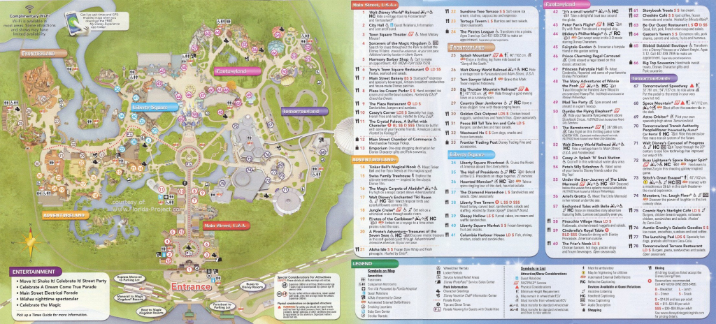 Magic Kingdom Guidemaps intended for Printable Magic Kingdom Map 2017