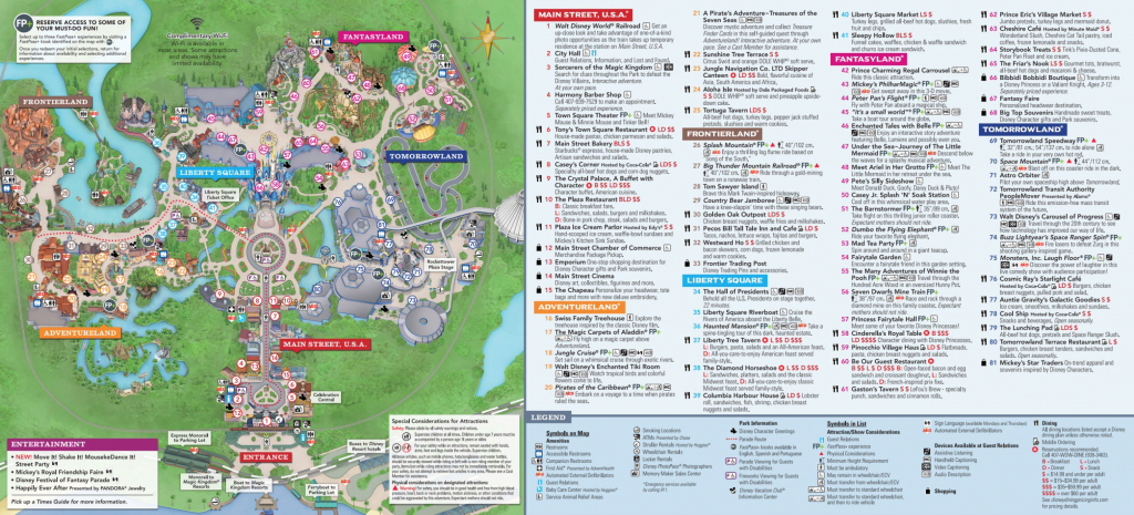 Magic Kingdom Park Map - Walt Disney World - Printable Disney World with Printable Disney Maps