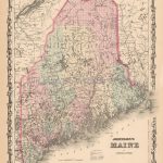 Maine Old Map Johnson 1861 Digital Image Scan Download Printable Pertaining To Printable Map Of Maine