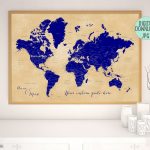 Make A Diy Travel Push Pin Map For Marking Your Travels Using One Of Within Make A Printable Map