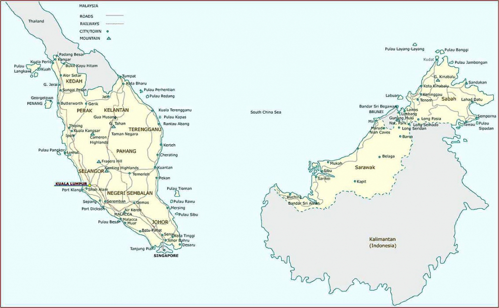 Malaysia Maps | Printable Maps Of Malaysia For Download regarding Printable Map Of Malaysia