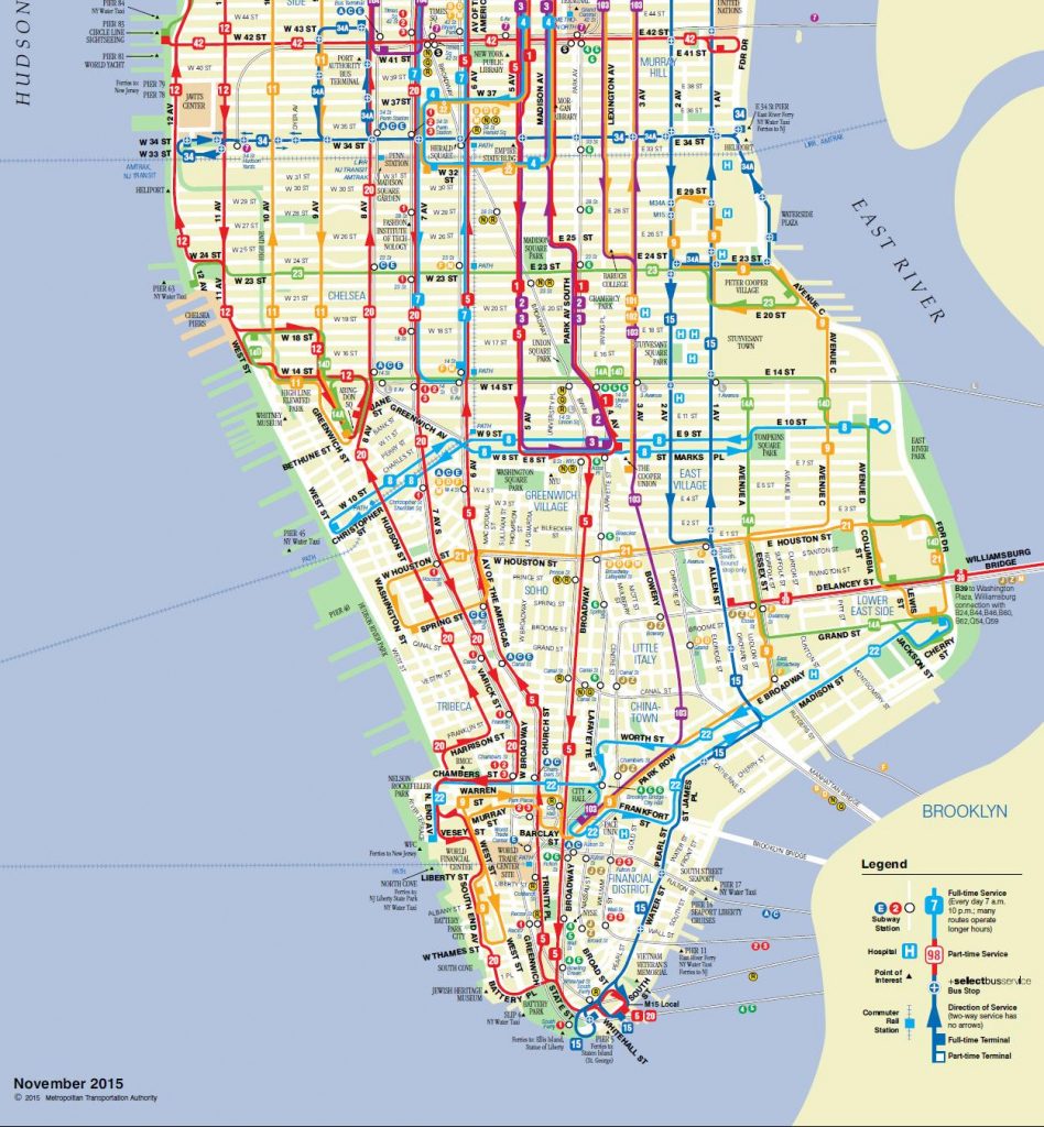 Manhattan On A Map And Travel Information Download Free Manhattan