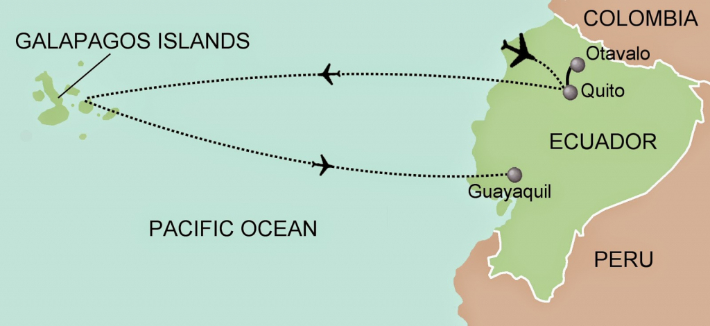 Map Galapagos Islands - Free Printable Maps intended for Printable Map Of Galapagos Islands