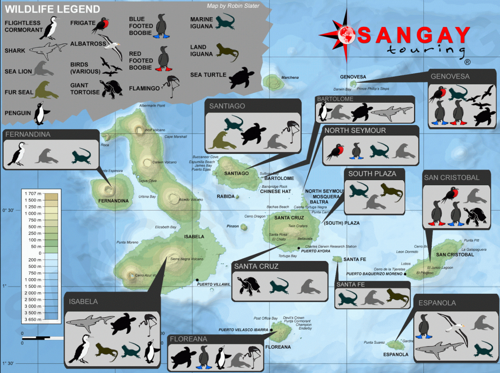 Map Galapagos Islands - Free Printable Maps pertaining to Printable Map Of Galapagos Islands
