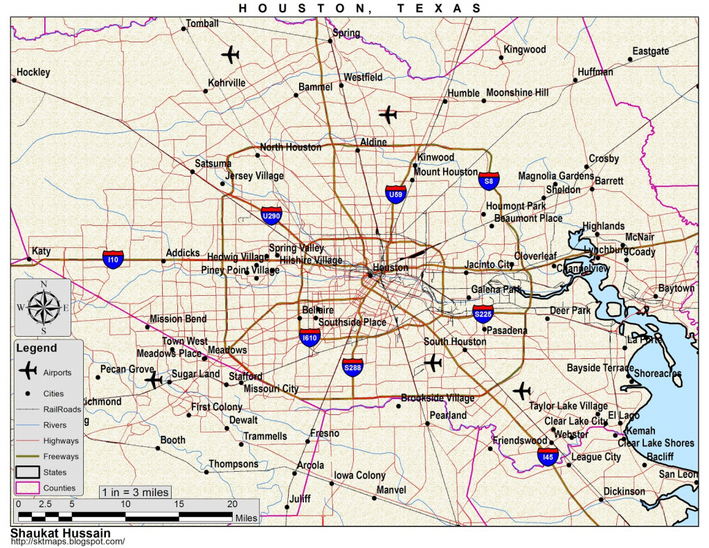 Map Houston Texas | Afputra pertaining to Printable Map Of Houston