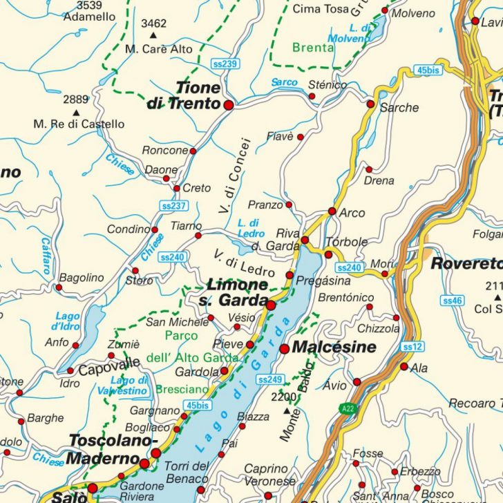 Map Lake Garda, Italy. Maps And Directions At Hot-Map. throughout ...