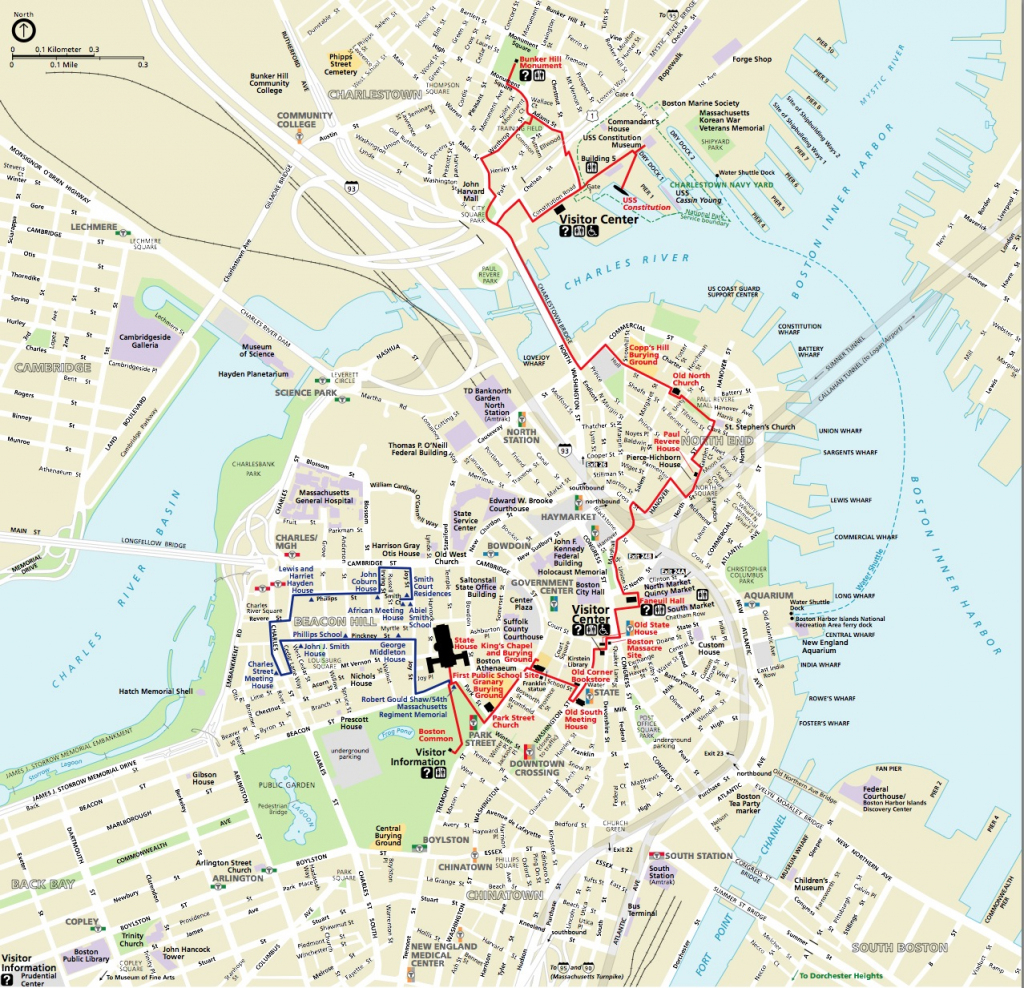Map | Northendboston for Boston Tourist Map Printable
