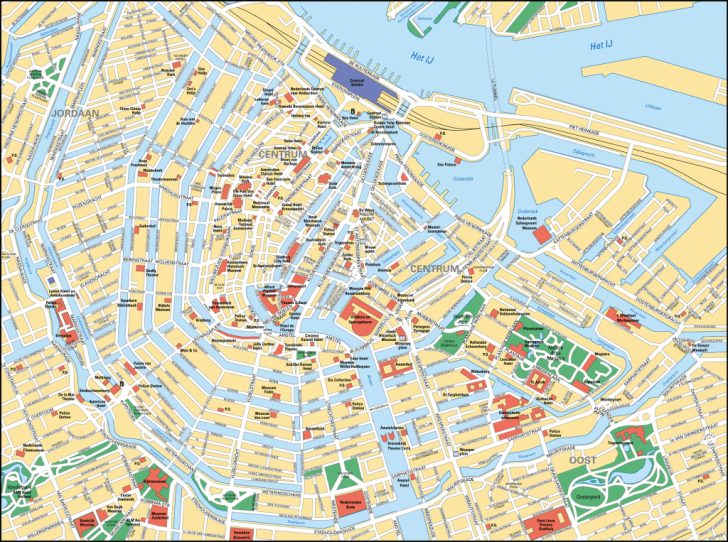 Map Of Amsterdam Tourist Attractions, Sightseeing & Tourist Tour ...