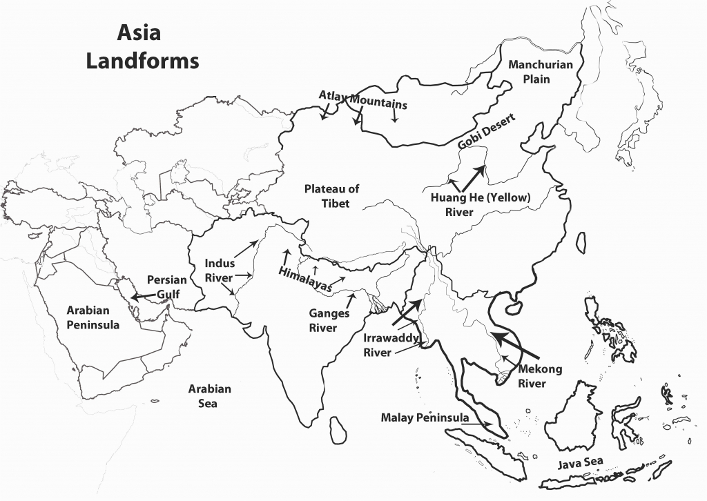 Map Of Asia Printable Maps Blank Map Of Asia Countries regarding Blank Map Of Asia Printable