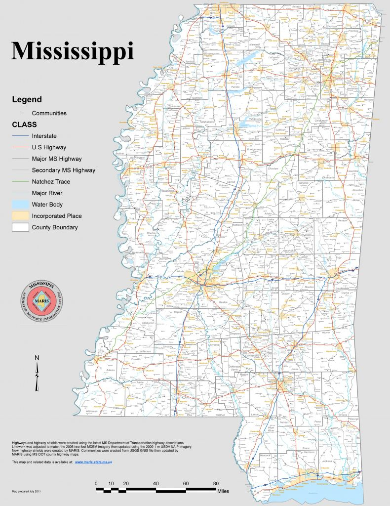 Map Of California Towns And Cities Printable Maps Mississippi State pertaining to Printable Map Of Ms
