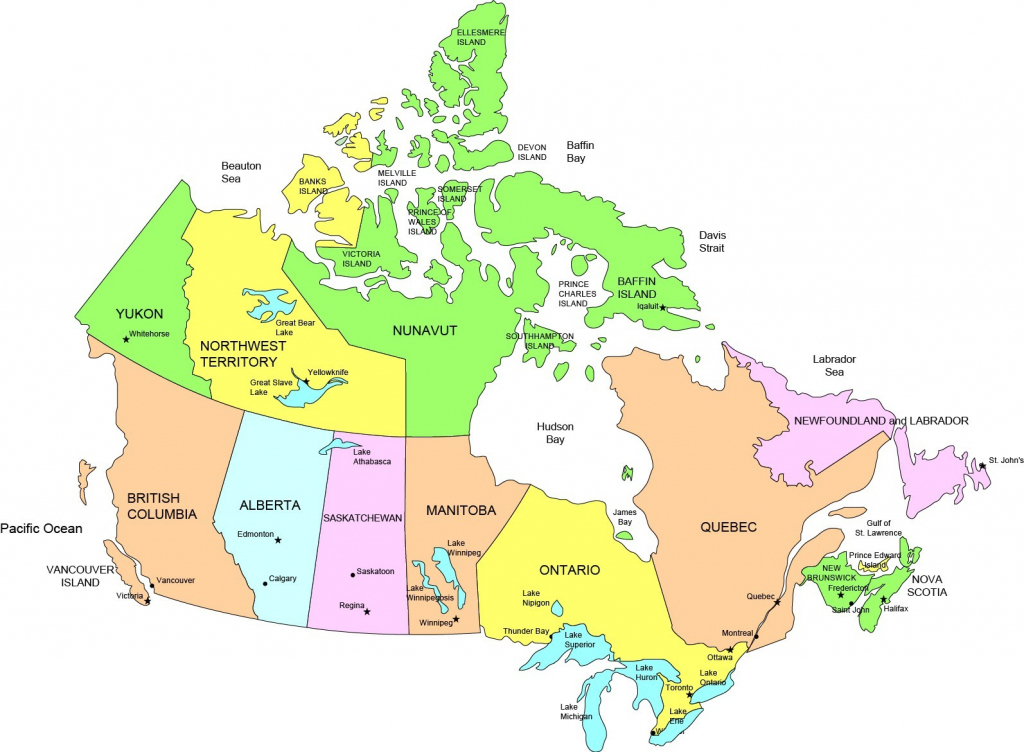 Map Of Canada With Capitals And Provinces - Capitalsource with Printable Blank Map Of Canada With Provinces And Capitals