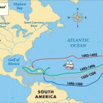 Map Of Christopher Columbus' Voyages | World History Chapter 16 With Regard To Printable Map Of Christopher Columbus Voyages