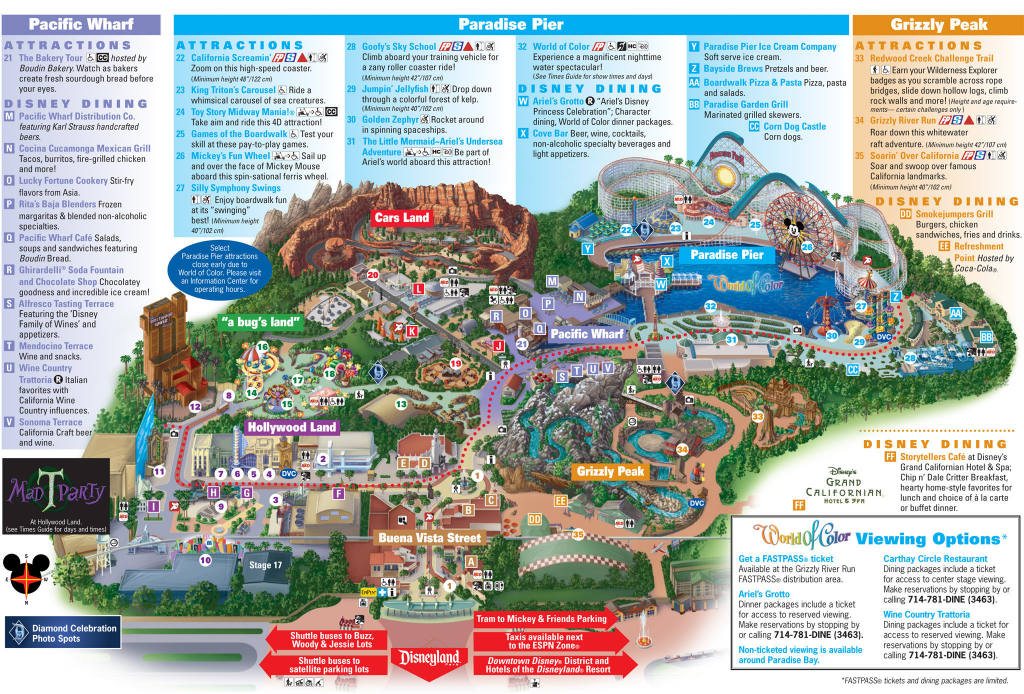 Map Of Disney California Adventure Park Reference California inside Printable Map Of Disneyland And California Adventure