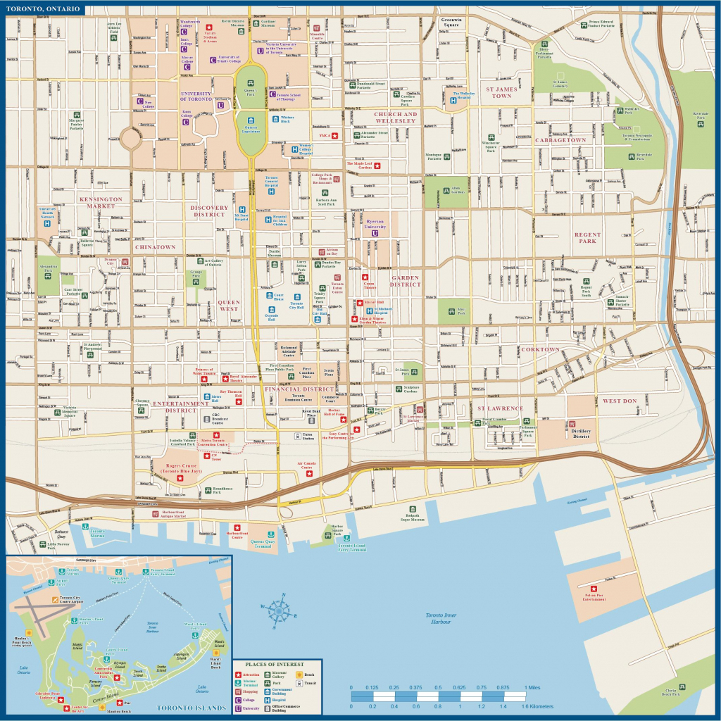 Map Of Downtown Toronto - Downtown Toronto Map (Canada) inside Printable Map Of Downtown Toronto