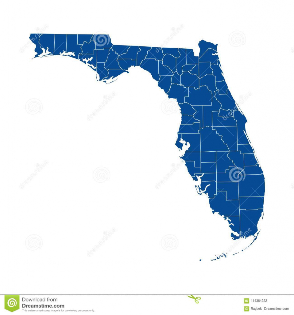 Map Of Florida Stock Illustration. Illustration Of Travel - 114364222 pertaining to Free Printable Map Of Florida