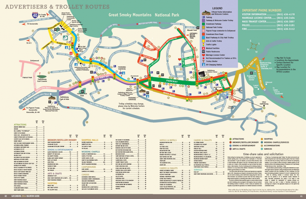 Map Of Gatlinburg - Gatlinburg Trolley Map - Gatlinburg Tn | The in Printable Map Of Pigeon Forge Tn