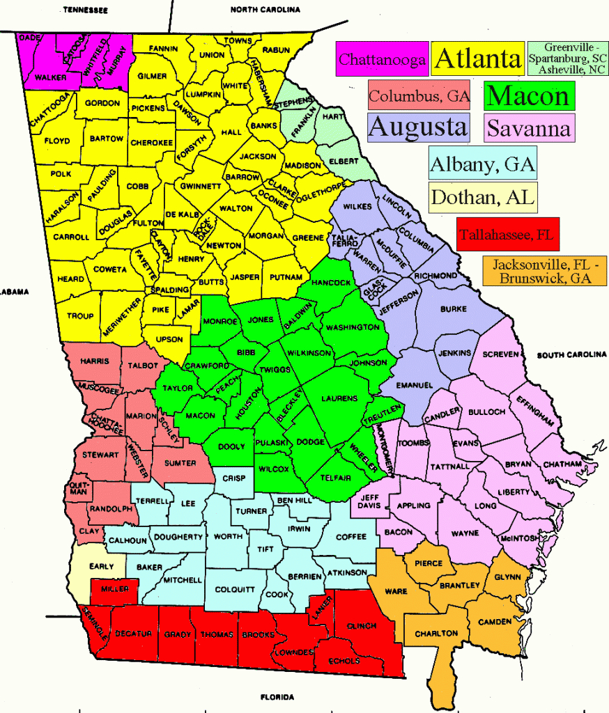 Map Of Georgia Zip Codes And Travel Information | Download Free Map pertaining to Atlanta Zip Code Map Printable