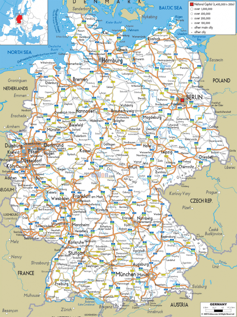 Map Of Germany Printable And Travel Information | Download Free Map with Free Printable Map Of Germany