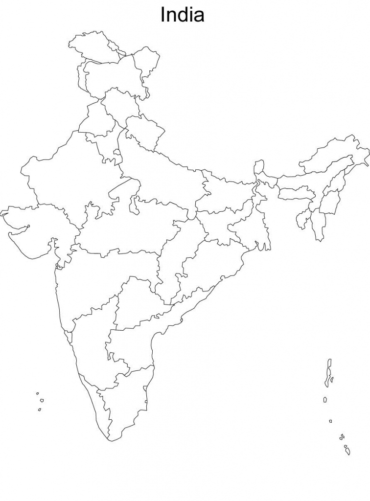 Map Of India Without Names Blank Political Map Of India Without throughout Political Outline Map Of India Printable
