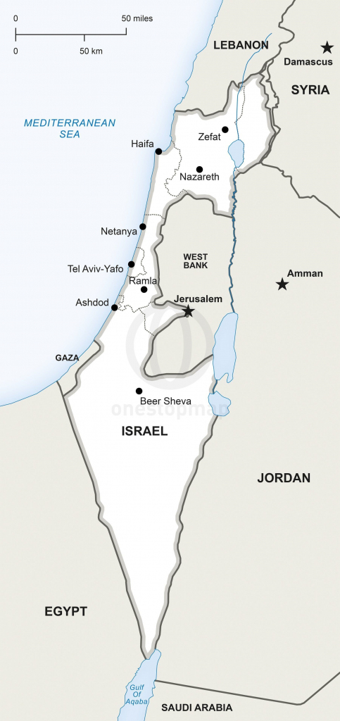 Map Of Israel Political In 2019 | Maps | Map, Israel, Map Vector intended for Printable Map Of Israel