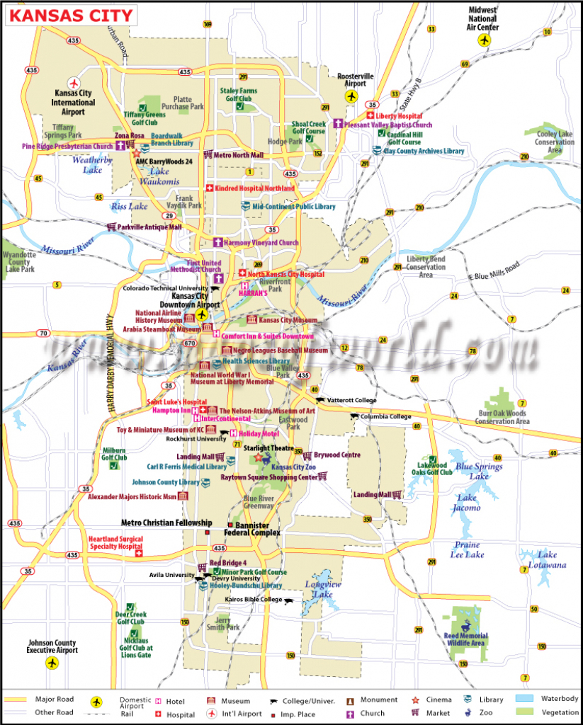 Map Of Kansas With Major Cities And Travel Information | Download throughout Printable Kansas Map With Cities