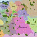 Map Of London 32 Boroughs & Neighborhoods Within Printable Map Of London Boroughs