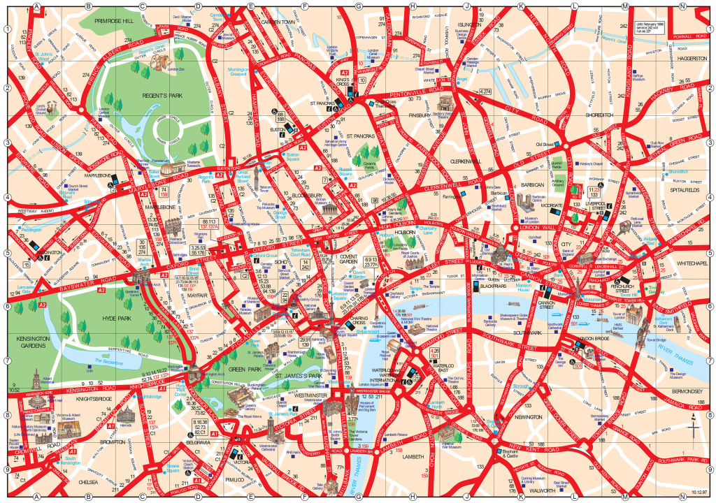 Map Of London Tourist Attractions, Sightseeing &amp;amp; Tourist Tour for Map Of London Attractions Printable