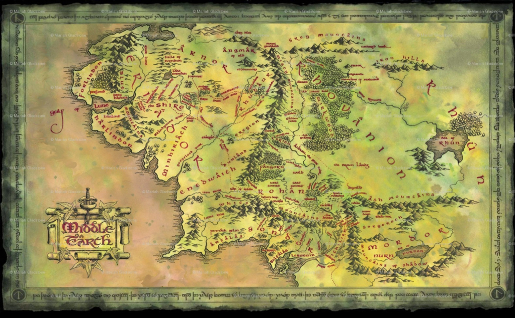 Map Of Middle Earth From Lord The Rings For Large Noavg Me At with regard to Printable Map Of Middle Earth