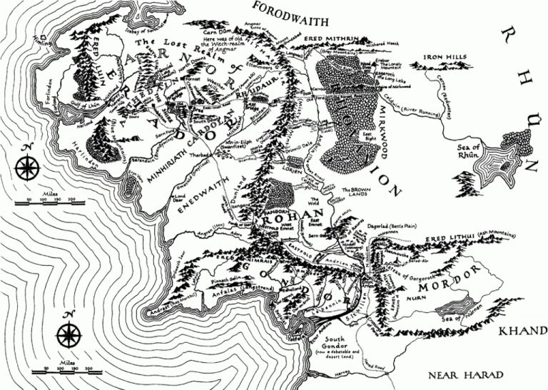 Map Of Middle Earth  Maps & Cartographic Graphics, Icons, Symbols 