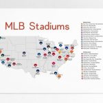 Map Of Mlb Ballparks Stadium Checklist Baseball Stadiums Mlb Etsy With Printable Map Of Mlb Stadiums