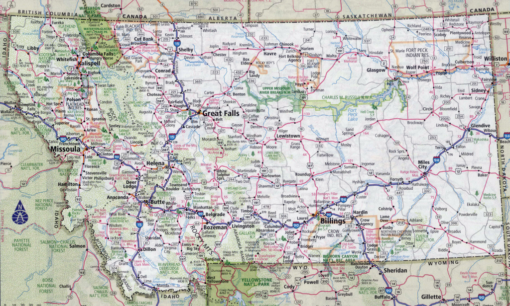 Map Of Montana | Afputra inside Printable Map Of Montana