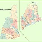 Map Of New Hampshire And Maine Regarding Printable Map Of Maine