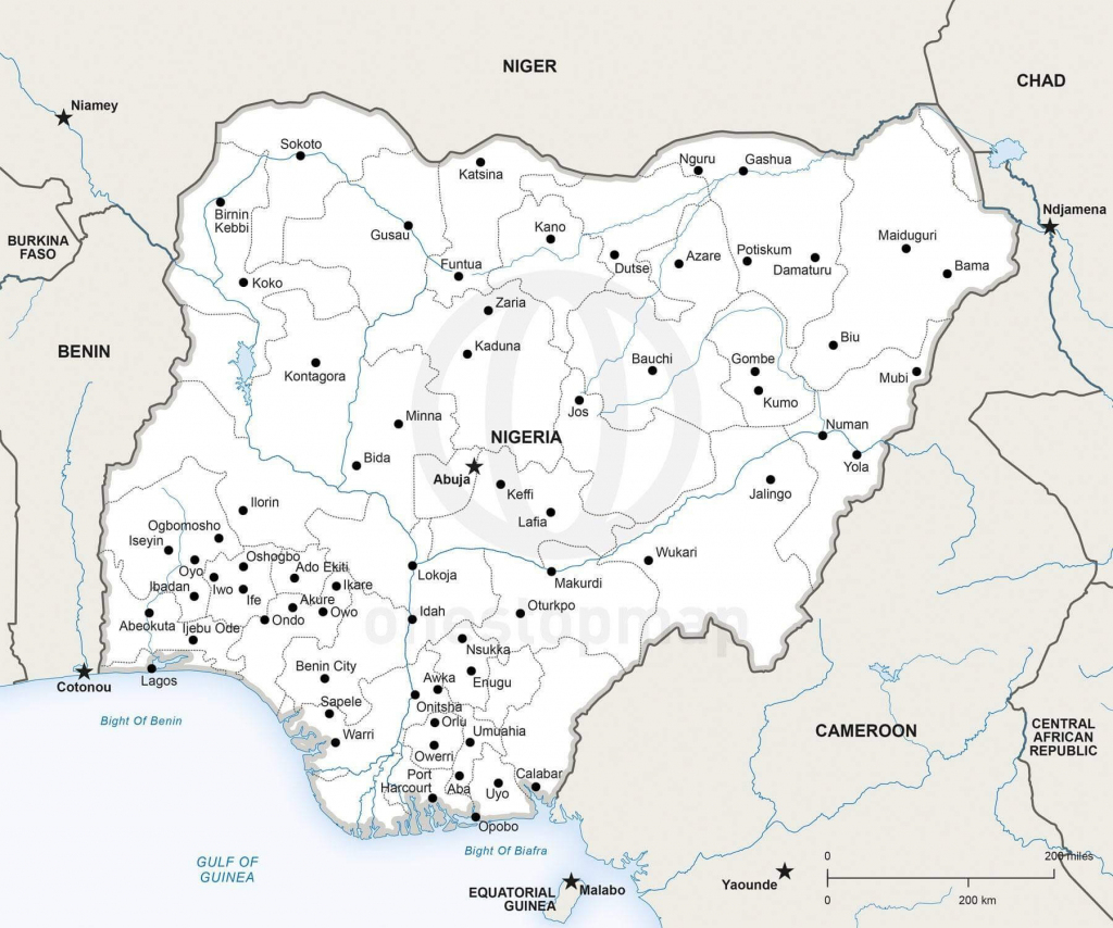 Map Of Nigeria Political with Printable Map Of Nigeria