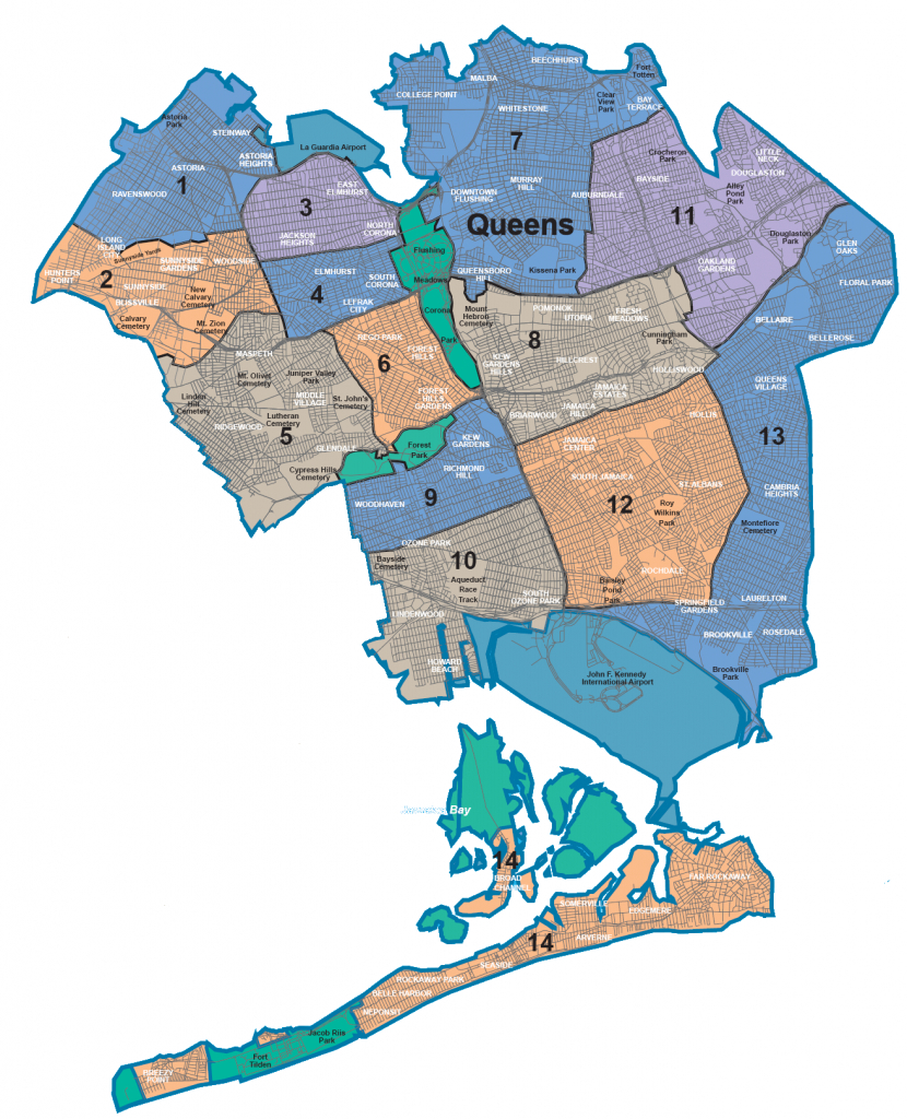 Map Of Nyc 5 Boroughs &amp;amp; Neighborhoods for Printable Map Of Brooklyn Ny Neighborhoods
