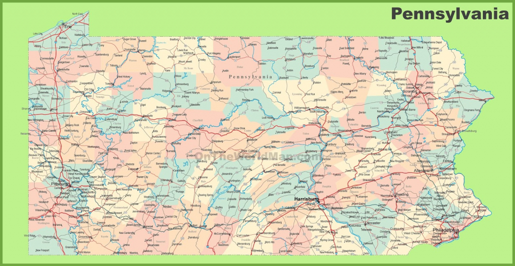 Map Of Pennsylvania | State Map Of Usa pertaining to Pa County Map Printable