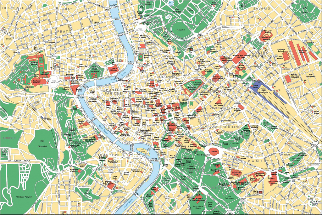 Map Of Rome Tourist Attractions, Sightseeing &amp;amp; Tourist Tour with regard to Rome Tourist Map Printable