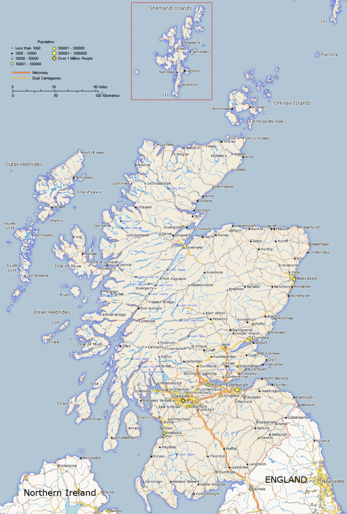 Map Of Scotland inside Printable Map Of Scotland