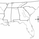 Map Of Southern United States Region And Travel Information Throughout Southeast States Map Printable