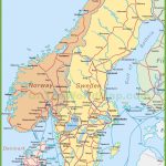 Map Of Sweden, Norway And Denmark For Printable Map Of Norway With Cities