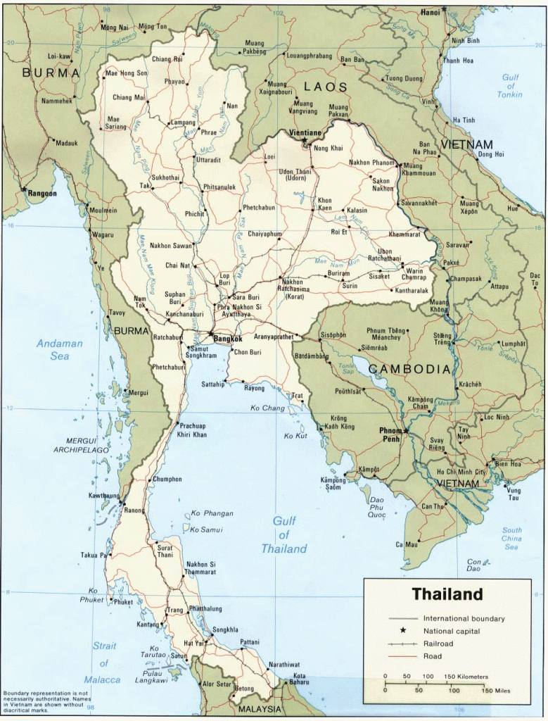 Map Of Thailand, Printable Thailand Map, Thailand Political Map in Printable Map Of Thailand