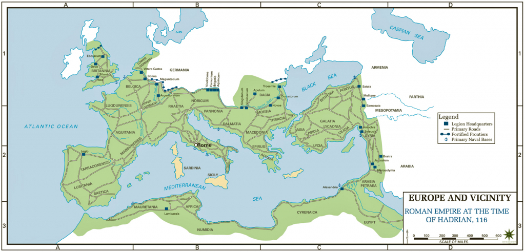 Map Of The Roman Empire Ad 117 (Usma) pertaining to Printable Map Of Ancient Rome