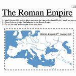 Map Of The Roman Empire Worksheet | Year 7 Pdf With Regard To Roman Empire Map For Kids Printable Map