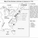 Map Of The Thirteen Colonies With Cities #82171 Pertaining To Printable Map Of The 13 Colonies With Names