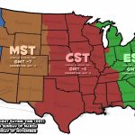 Map Of The Us With Time Zones Us Timezones Awesome Printable Map Of In Us Map With States And Time Zones Printable