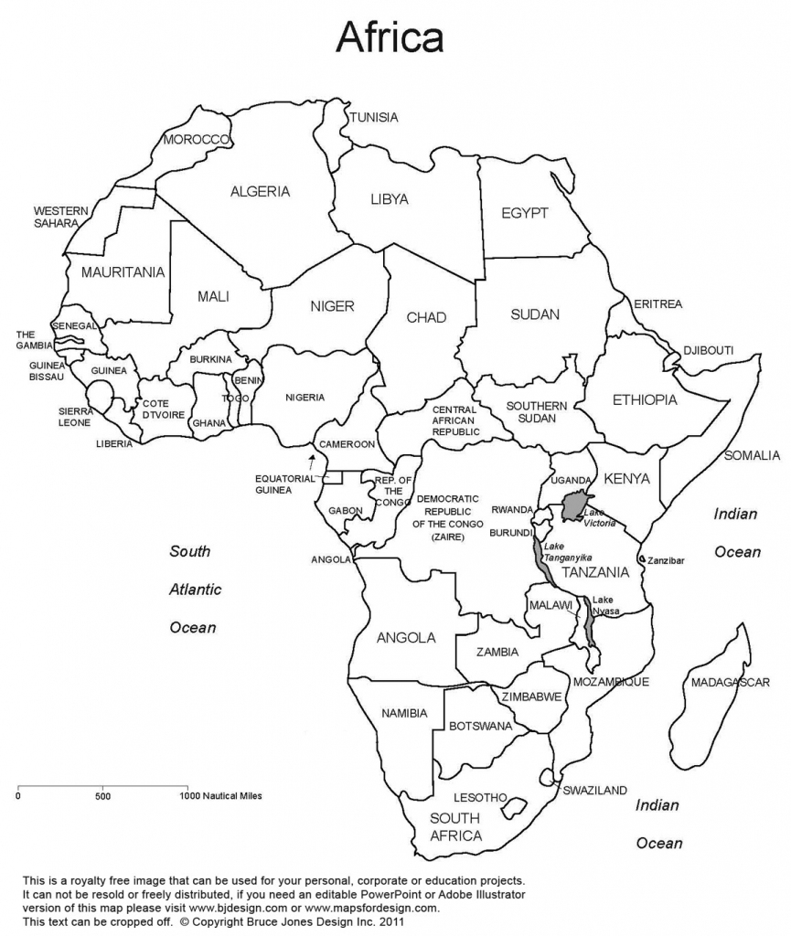 Map Of The World With Country Names Printable pertaining to Map Of Africa Printable Black And White