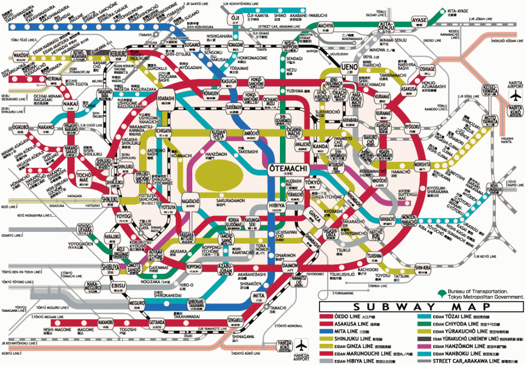 Map Of Tokyo Subway System | Free Printable Maps: Tokyo Subway Map throughout Printable Map Of Tokyo