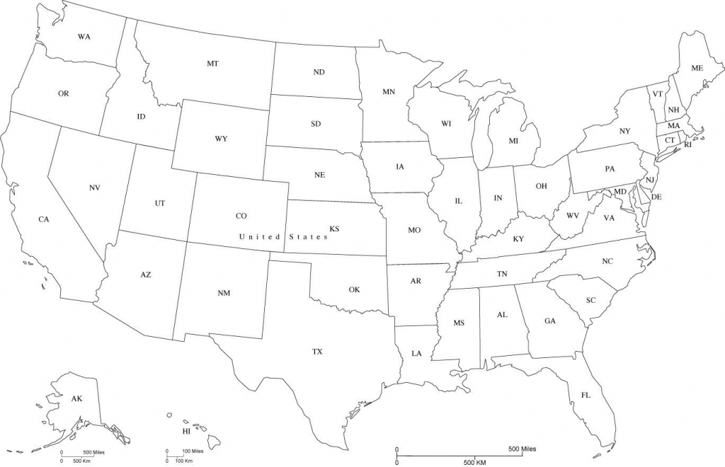 Map Of Usa States Abbreviated And Travel Information | Download Free intended for Printable Map Of Usa With State Abbreviations